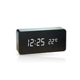 thumbnail image 1 of Wosthever Despertador LED Digital Dormitorio Relojes electrónicos Calendario Decoración Dígito blanco Temperatura Salón Termómetro Decoración del hogar Madera negra Wosthever HA047832-01B, 1 of 6