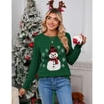 thumbnail image 4 of Cogild Snowman Christmas Sweaters for Womens Cozy Holiday Knitted Pullover for Winter, 4 of 7