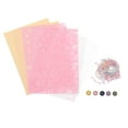 thumbnail image 1 of Uxcell 7 Sheets Scrapbook Textured Paper, Light Pink Dreamy Snow Handmade Craft Paper and Sewing Kit for Scrapbook Planner Book Card Junk Journal Supplies Card DIY Project, 3.9x5.5 Inch, 1 of 6