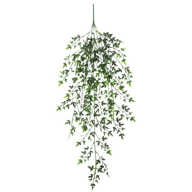 Decoración de pared colgante de enredadera de ratán sintético de 81 cm (31,9 pulgadas) con hojas verdes artificiales para bodas, fiestas, balcones, pasillos y decoración de paredes del hogar. Follaje