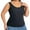 #250320 Black, variant on Aloohaidyvio Plus Size Tank Tops for Women, Tummy Control Vest with Built-in Bra for Comfortable Ribbed Tank Tops