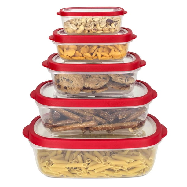 Home Basics Rectangle Storage Container Set (Set of 5)