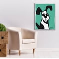 thumbnail image 6 of Epic Graffiti 'Dog on Teal' by Irena Orlov, Canvas Wall Art, 26"x34", 6 of 8