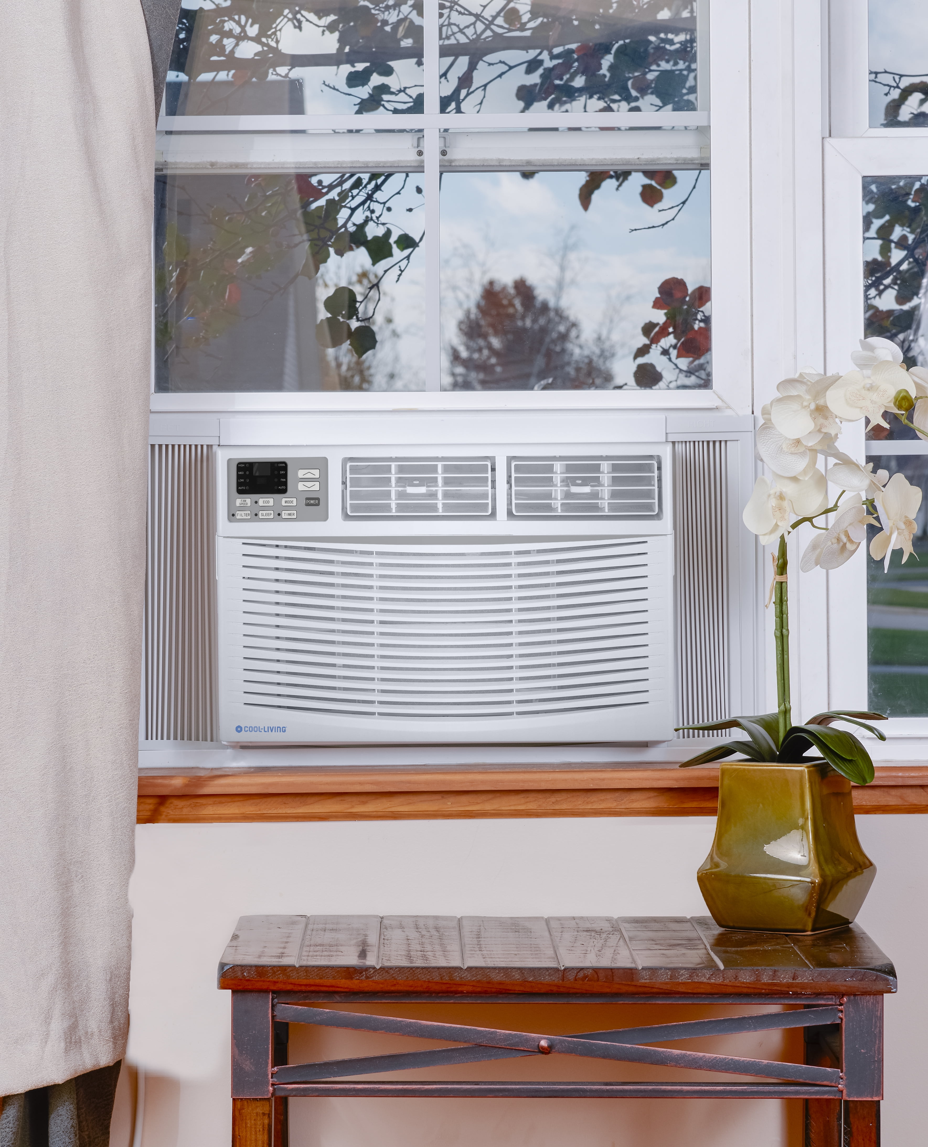 Cool Living CL CLYW 30C1A 10 000 BTU 115 Volt Window Air Conditioner with LCD Display and Remote White