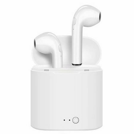 VicTsing HBQ I7 TWS Twins Wireless Earbuds Mini Bluetooth Headset Earphone with Charging Case for Iphone 7 6s 6 Plus SE Galaxy S8 Plus White