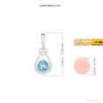 thumbnail image 3 of ANGARA Natural Aquamarine Knotted Heart Pendant with Diamond in 925 Sterling Silver for Women (Size-5mm) | March Birthstone, Anniversary, Jewelry Gift for Women | Natural Aquamarine Necklace, 3 of 8