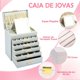 thumbnail image 5 of Joyero Organizador de 6 Niveles con Espejo, Caja de Joyas de Cuero con Cajones de 5 Capas, Regalo para Mujer,Alahero Joyero Mujer,adecuada para joyas, Aretes, Anillos (Gris), 5 of 7