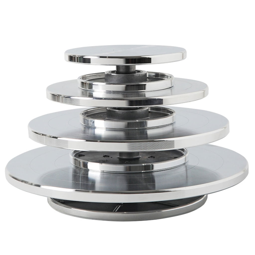 WINDLAND Aluminum Alloy Ceramics Rotating Disc Clay Handicraft Pottery Mold Parts Double Sided Turntable DIY Clay Tool Platform
