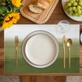 thumbnail image 4 of Sage Green Ombre Placemats Set of 4, Modern Abstract Art Texture Placemats for Dining Table, Place Mats for Kitchen Tabletop, Waterproof Wipeable Dining Table Mats Set, 4 of 9