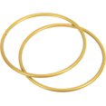 thumbnail image 1 of PATIKIL 4 Inch Round Metal Floral Hoop, 2 Pcs Gold Wreath Macrame Frame for Wedding Geometric Decor Party Wall Hanging, Gold Tone, 1 of 5