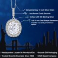 thumbnail image 2 of Gem Stone King 925 Sterling Silver White Moissanite Pendant Necklace for Women | 5.56 Cttw | Oval 12X10MM | With 18 inch Silver Chain, 2 of 6