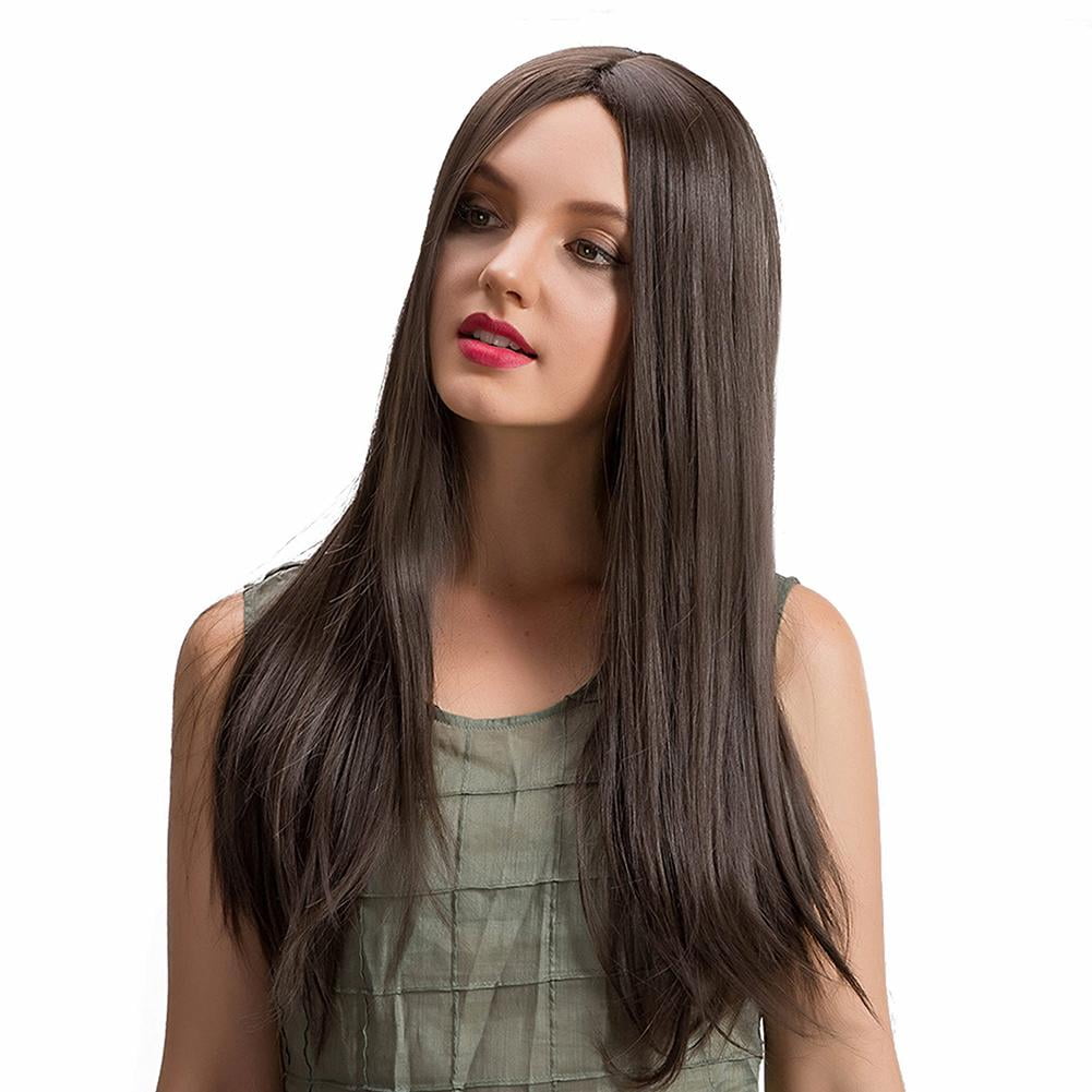 perruque longue brune