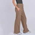 thumbnail image 5 of Promotion Sale! Women's High Waist Wide Leg Pants Lightweight Breathable Loose Fit Comfort Stretchy Waistband With Drawstring Casual Office Work Trousers For Daily Wear Coffee XXL Size, 5 of 9