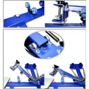4 Color 2 Station Screen Printing Press Machine Fixed Board Rotating Silk Screen Printer