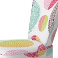 thumbnail image 3 of Designart "Multicolor Circle Pattern" Upholstered Patterned Accent Chair and Arm Chair, 3 of 5