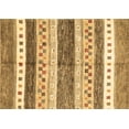 thumbnail image 1 of Ahgly Company Indoor Rectangle Abstract Brown Contemporary Area Rugs, 2' x 4', 1 of 4