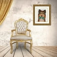thumbnail image 3 of Fab Funky 26x32 Gold Ornate Wood Framed with Double Matting Museum Art Print Titled - Shetland Sheepdog with Glasses and Bow Tie, 3 of 4