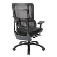 thumbnail image 3 of Vertical Black Mesh Back and Coal Black Fabric Seat with Polished Aluminum Base, 3 of 5