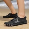 thumbnail image 2 of lnmuld Men Women Barefoot Shoes, Breathable Mesh Shoes for Water Yoga Fitness Hiking Color:Black,Size:6, 2 of 5