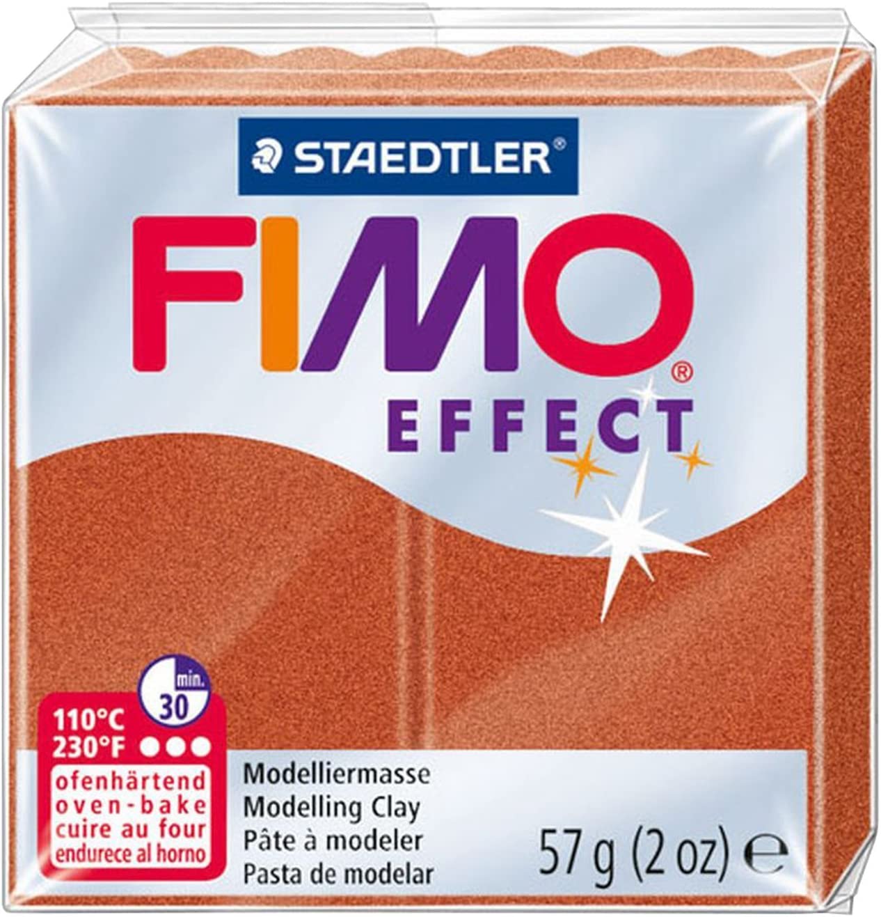 Pâte à Modeler FIMO Effect Finition Pierres Précieuses - Lot De 7 Blocs De 57g, Cuisson Au Four - 6