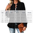 thumbnail image 3 of Cmtiyu Fashion Jackets for Women Long Sleeve Round Neck Button Down Black Corduroy Jacket with Ruffled Hem Casual Fall Outerwear Jacket S-3XL, 3 of 6
