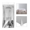 thumbnail image 3 of Mantel de 137 x 274 cm para mesa de adultos, suministros para fiestas de feliz cumpleaños y bodas. Plata, 3 of 8