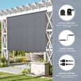 thumbnail image 3 of VOXBIN 9'Wx8'H Outdoor Roller Shades, Crank Operated Roll Up Patio Sun Shades, Porch Balcony Sun Blocking Window Blind, Grey, 3 of 10