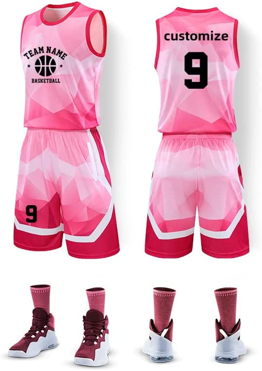 Wholesale Custom Sublimated Men Blank Basketball Jersey Set Breathable  Basketball Uniform Mesh Fabric Basketball Shirt