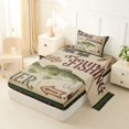 thumbnail image 2 of Feelyou Tribal Western Country Fishing Twin Sheet Sets for Men Boys, Vintage River Animal Bedding, Brown Green, 3pcs, 2 of 5