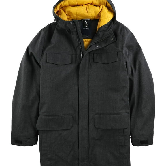 Nautica Mens Herringbone Jacket, Grey, Large