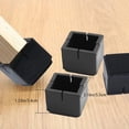 thumbnail image 2 of Protector de patas de silla cuadrado, 12 unidades, 49-53 mm, protector de patas de mesa y silla, PVC, tapas cuadradas con fieltro, protector de patas de silla cuadrado negro para patas de silla, patas, 2 of 5