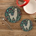 thumbnail image 2 of Llama 2 Pack Pot Holders Trivets, Heat Resistant Hot Pads for Kitchen Table Decoration Trivets for Hot Dishes/Pot/Bowl/Teapot/Kitchen Hot Pads Trivets, 7" + 9.45", 2 of 7