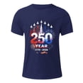 thumbnail image 4 of UngA America 250 Tshirt, Mens USA Shirt American Flag T-Shirt 4th of July Patriotic Short Sleeve Graphic Tee (Dark Blue,XL), 4 of 7