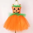 thumbnail image 5 of EliteGoogv Girls Halloween Pumpkin Dress Orange Tutu Skirt Costume For Kids Cosplay Party Performance Fancy Dress Role Play Outfit Orange Orange, 5 of 9