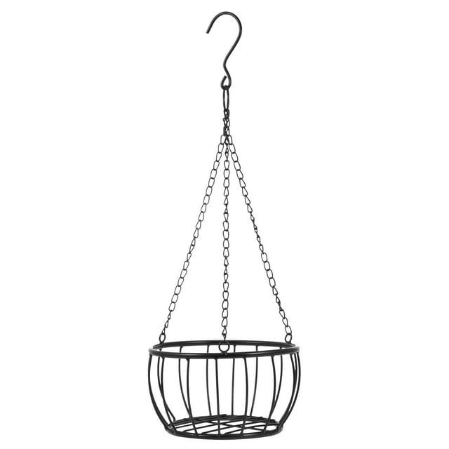 Miangastore 1 Pce Panier de Rangement Vintage pour Pot de Fleurs, Support de Rangement Décoratif (Noir, m)