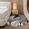 thumbnail image 2 of Round Rugs 3Ft, Black Grey Forest Round Area Rug Washable Indoor Throw Carpet, Vintage Watercolor Tree Tunk Small Non Slip Circle Rug for Bedroom Living Room Home Decor Aesthetic, 2 of 8