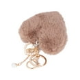 thumbnail image 4 of Keychain Pom Pom Heart Shaped  Soft Plush  Fadeless Wide Application Zinc Alloy Durable Backpack Keychain, 4 of 8
