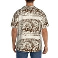 thumbnail image 5 of Fotbe Western Desert Cowboys2 print Short Sleeve Button Down Shirts for Men Casual Summer Beach Wrinkle Free Shirt-Large, 5 of 7