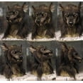 thumbnail image 2 of Máscara de hombre lobo con ojos brillantes, orejas y mandíbulas móviles para fiestas de cosplay de Halloween (lobo negro)., 2 of 2