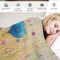 thumbnail image 3 of JRXY Watercolor Flowers Blanket Spring Summer Wildflower Soft Throw Blanket  Soft Cozy Throw Blanket Couch Sofa Throw Blanket Gift Idea Soft and Comfortable Flannel White, 3 of 6