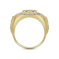 thumbnail image 2 of Diamond Princess 10kt Yellow Gold Mens Round Diamond Circle Cluster Ring 1/2 Cttw, 2 of 2