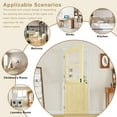 thumbnail image 4 of 36" x 80" Slab Only, 4-Lite Split Dutch Door Unfinished Solid Pine Wood Clear Glass Slab Doors Half Interior Door, 4 of 7