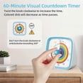 thumbnail image 2 of 60-Minute Visual Timer with Night Light, Countdown Timer,Pomodoro Timer with Rainbow Pattern for Ki, 2 of 5
