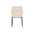 thumbnail image 2 of Sunpan Clinton 19.50" Modern Faux Leather Dining Chair in Bravo Cream (Set of 2), 2 of 8