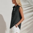 thumbnail image 5 of Posijego Women's Sleeveless Tank Tops Button-Up Collared Blouses Business Casual Office Work Tank Tops for Women, 5 of 7