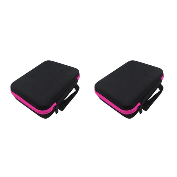 Advancent Estuche de transporte de aceite de esencia de rejilla de nailon 63, cremallera Rectangular a prueba de sol, bolsa dispensadora de viaje de gran Rosa roja 2piezas Advancent CBP059780
