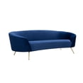 thumbnail image 2 of Pasargad Home Sorrento Lorenzo Velvet Sofa - Navy, 2 of 8