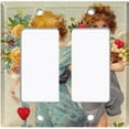 thumbnail image 6 of Metal Light Switch Plate Outlet Cover Romantic Floral Angel Cupid Girls AGL007, 6 of 13