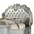 thumbnail image 3 of Benjara Antoine Queen Bed, White Faux Leather Victorian Carved, Antique White, 3 of 5
