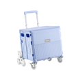 thumbnail image 3 of Carrito de compras plegable shamjiam Carrito utilitario de almacenamiento Azul, 3 of 8